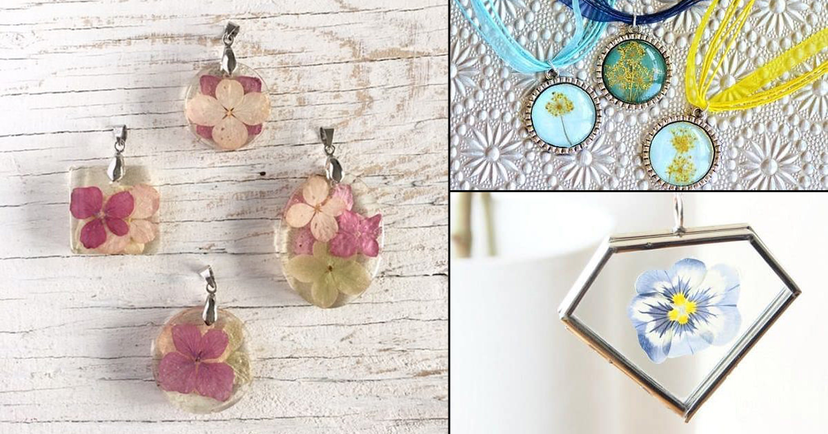 jewelry out of dried flowers