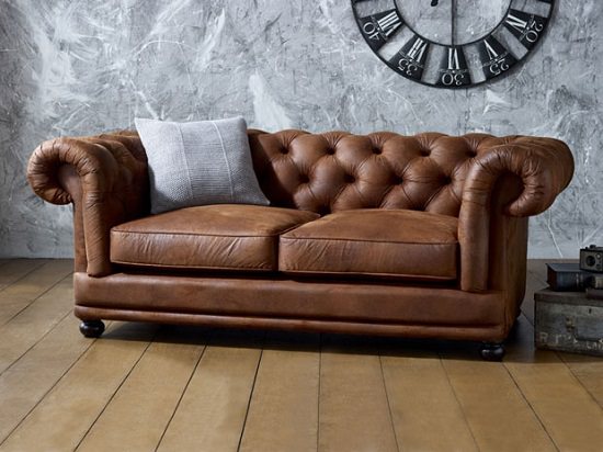 simulated leather sofa